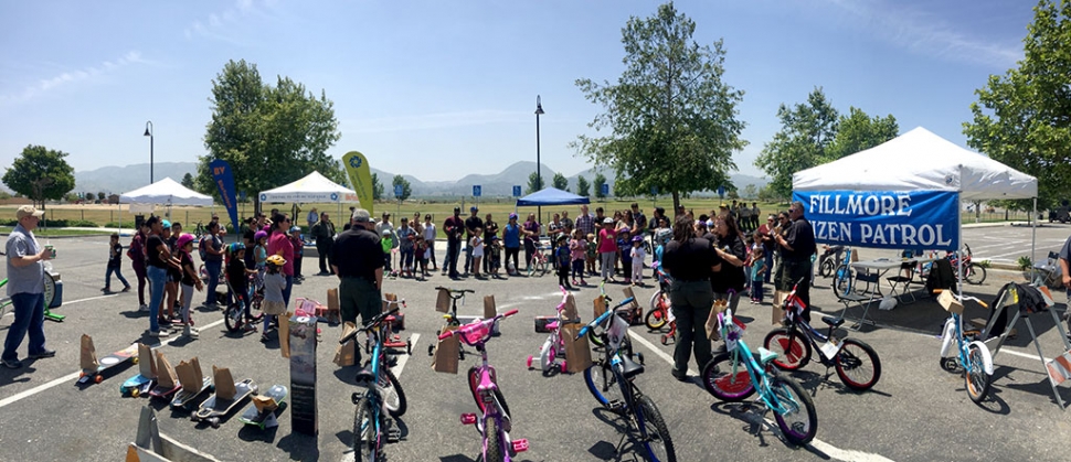 On Saturday, May 4th, Fillmore Citizens Patrol partnered with the Fillmore Police Department, Santa Clara Valley Explorer Post, Bikeventura,org, and Channel Islands Bike Club for Fillmore’s Annual Bike Rodeo Safety Event. From 8 a.m. to noon at Two River’s Park a safety course was set for the kids to go through, free helmets and fittings were given out along with prizes and more. Photos courtesy Fillmore Citizens Patrol.