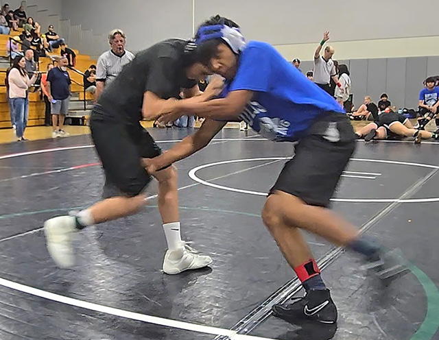 Pictured is FMS Bulldog Anthony Ramirez vs. Sinaloa Middle School opponent. Photo credit Coach Michael Torres.