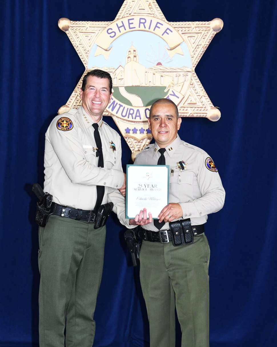 Congratulations to Captain Eduardo Malagon on 25 years of dedicated service! Fillmore is incredibly fortunate to have your leadership at the helm of our police department. Thank you for your commitment, professionalism, and service to our community! #FillmoreCA #CaptainMalagon #25YearsOfService #CommunityFirst #thankyouforyourservice. Posted April 11, 2025, https://www.facebook.com/cityoffillmore.