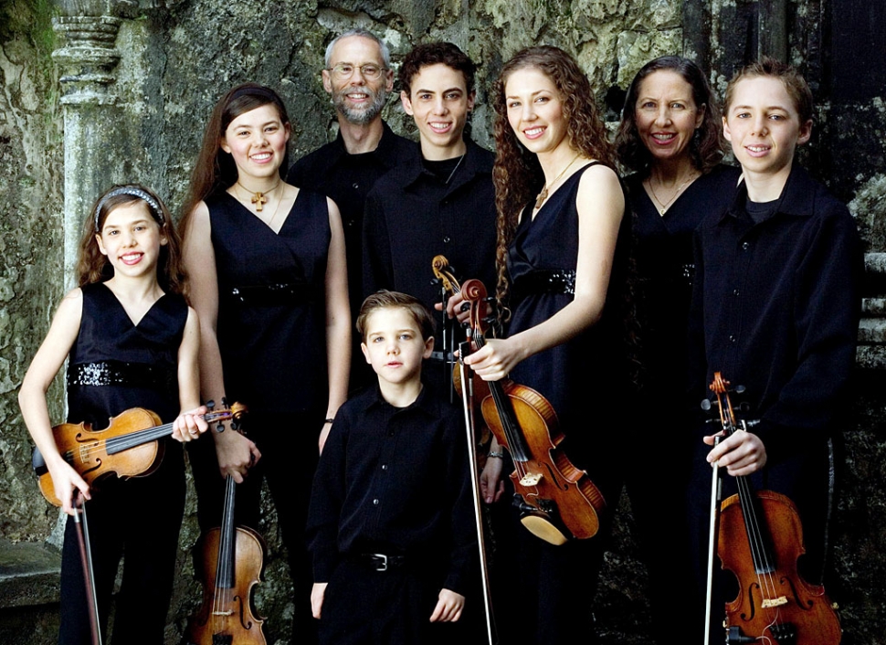 Shown is Celtic Spring: Celtic Spring is: Elizabeth (23)-fiddle, step dance, octave fiddle, Deirdre (21)-fiddle, step dance, vocal, Sean (19)-octave mandolin, fiddle, step dance, octave fiddle, Patrick (17)-octave fiddle, fiddle, step dance, Maire (13)-fiddle, step dance, Aidan (8)-step dance, fiddle, Mary (mom) keyboards, Greg(dad)-bodhran, percussion.