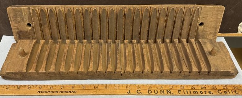 Pictured above is an item the museum found years ago and was recently identified as a cigar mold by intern, Ryan Baumann from CSUCI, and is now on display at the museum. Photo credit Fillmore Historical Museum. 