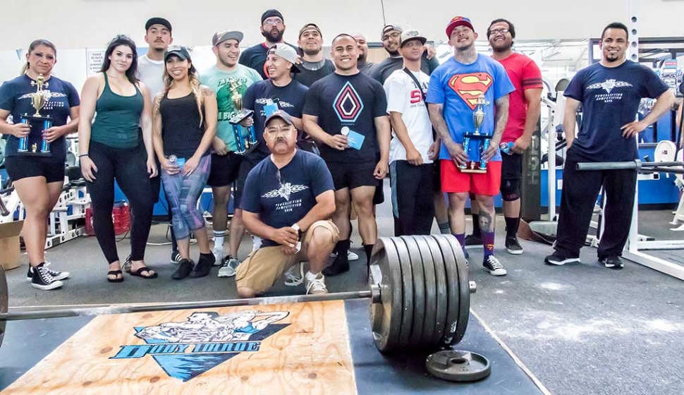 Contestants in the 2016 Body Image Powerlifting competition. Photo by Bob Crum.