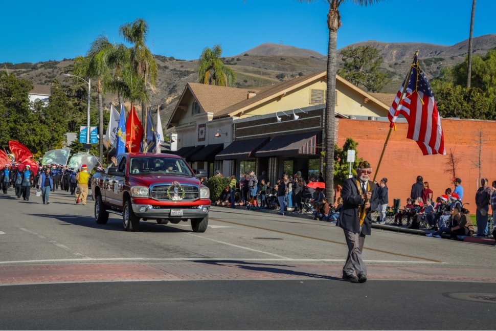 On Saturday, December 2, 2023, the streets of downtown Fillmore were filled with folks waiting to catch the Annual Fillmore Lions Club 2023 Christmas Parade. At 10am the parade began with Fillmore VFW POST 9637 leading the way, and the Fillmore High marching band following as they played Christmas music for all to hear. Inset, the Santa Clara Valley Boys & Girls Club of Fillmore. Below are Piru Elementary students marching in the parade along with all the other Fillmore Unified Schools. Photo credit Angel Esquivel-AE News.