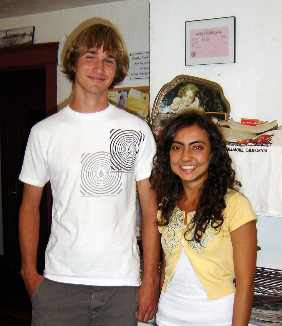 Aaron Braendli and Zeynep Erdemir, AFS foreign exchange Fillmore High School students, spoke to the Rotary Club of Fillmore about their year in America.