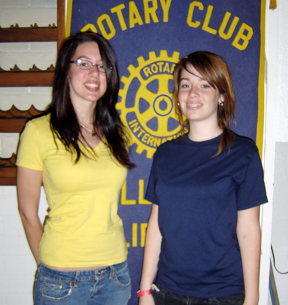 Emily Largey and Veronica Staples attended Rotary Youth Leadership Camp sponsored by the Rotary Club of Fillmore. Emily was awarded a $500 scholarship for leadership. They spoke at the Club meeting last Thursday.