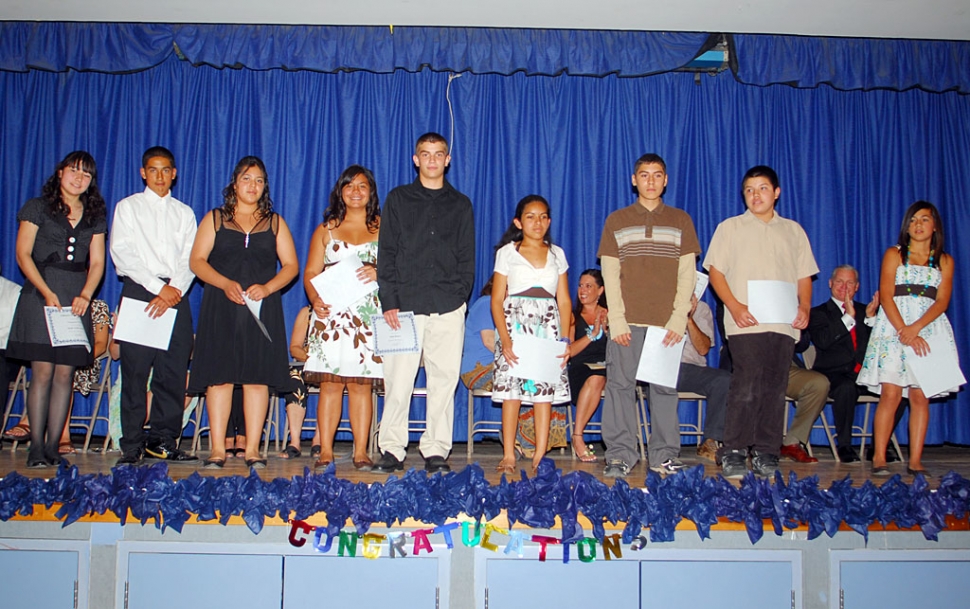 Fillmore Middle School held their graduation ceremony last Thursday. Students pictured above received 