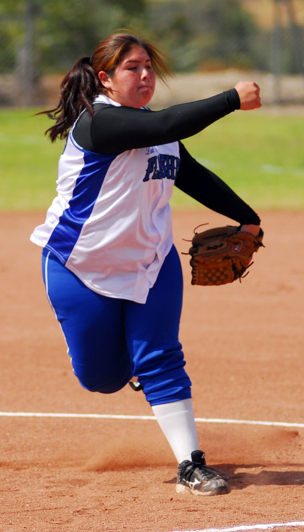 Breanna Martinez pitched a great game against Carpinteria last Thursday in Fillmore’s last game in league.