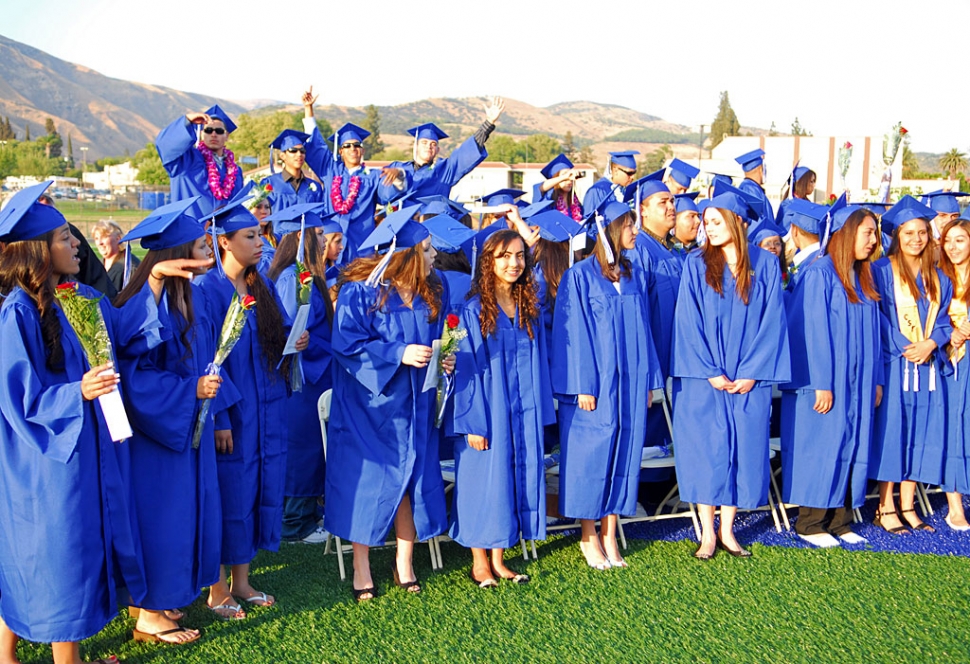 Graduates celebrated during the ceremony.