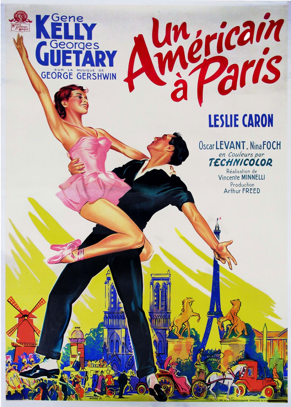 French-release poster for “An American in Paris” that belonged to Gene Kelly.