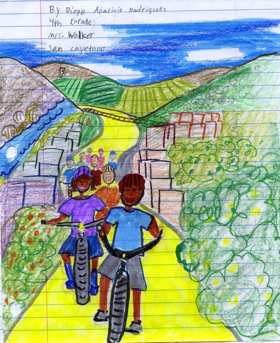 The picture above was drawn by Diego Aparicio Rodrigues. Diego is a fourth grader at San Cayetano School.