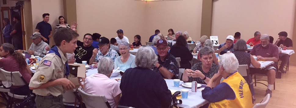 On Saturday, November 11th at the Veterans Memorial Building the Fillmore Lions Club held their annual Enchilada Dinner. Families and friends gathered to dine in or take out their dinners of enchiladas, rice, beans, and a salad. Photo courtesy Brian Wilson.