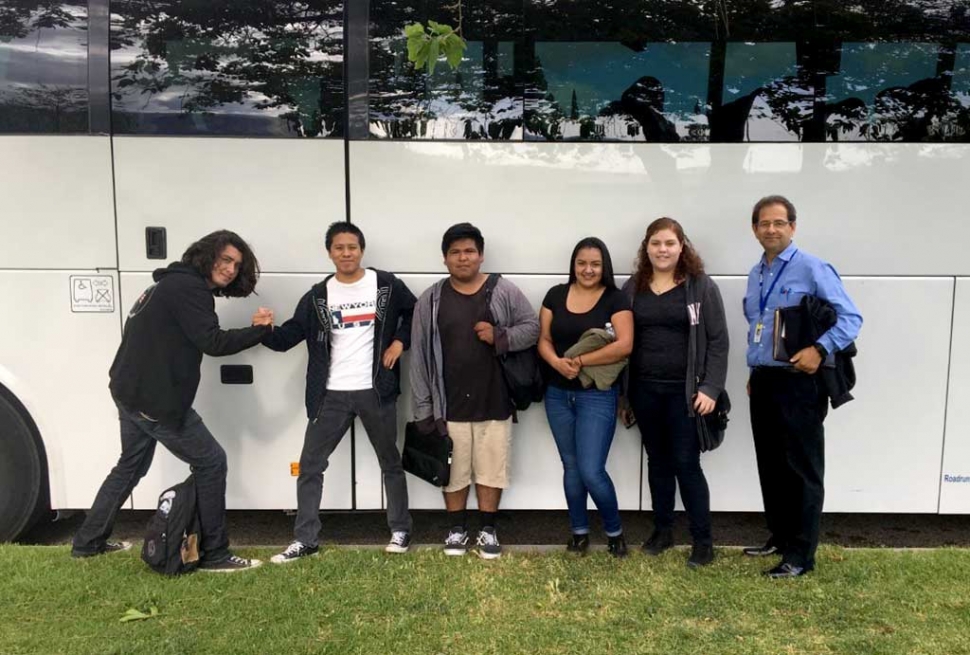 Attending the Entrée to Employment held at California Lutheran University were (l-r) Brandon Nava, Edward Peralta, Luis Arillano, Lupita Villareal, Sarai Vargas, and teacher Bill Chavez.