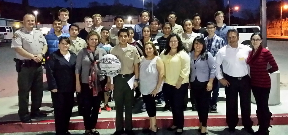 Adrian Mejia was named 2014 Fillmore Explorer of the Year by his peers. Mejia is pictured front center.