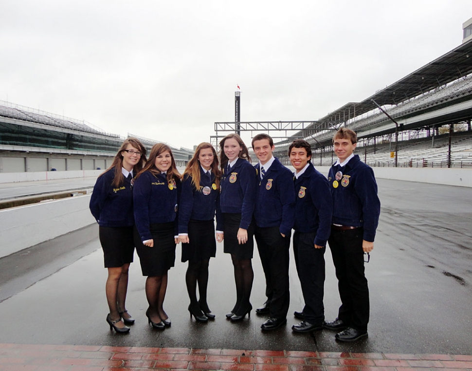 Fillmore FFA members at the Indiana Speedway.