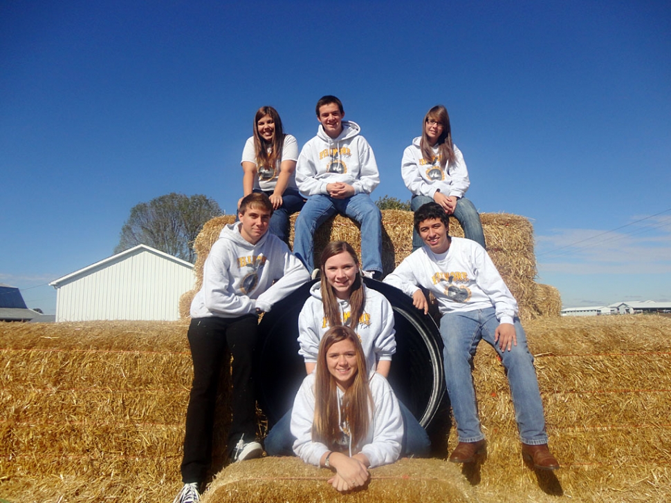 The members having some fun at the Kelsey Dairy Farm while waiting for our tour.