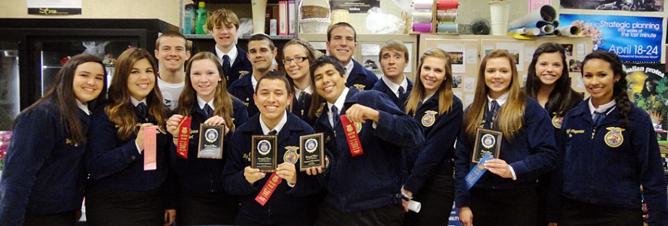 Fillmore FFA members at the Ventura FFA Section Speech Contest. (l-r) Yazmine Luna, Sierra Blankenship, Marc Zavala, Brooke Aguirre, Timmy Klittich, Andrew Perez, Ryan Calderon, Hailee Smith, Sal Lopez, Brandon Pina, Micah Chumley, Samantha Barker, Alexus Galassi, Brianna Berrington and Kayleigh Carpenter.