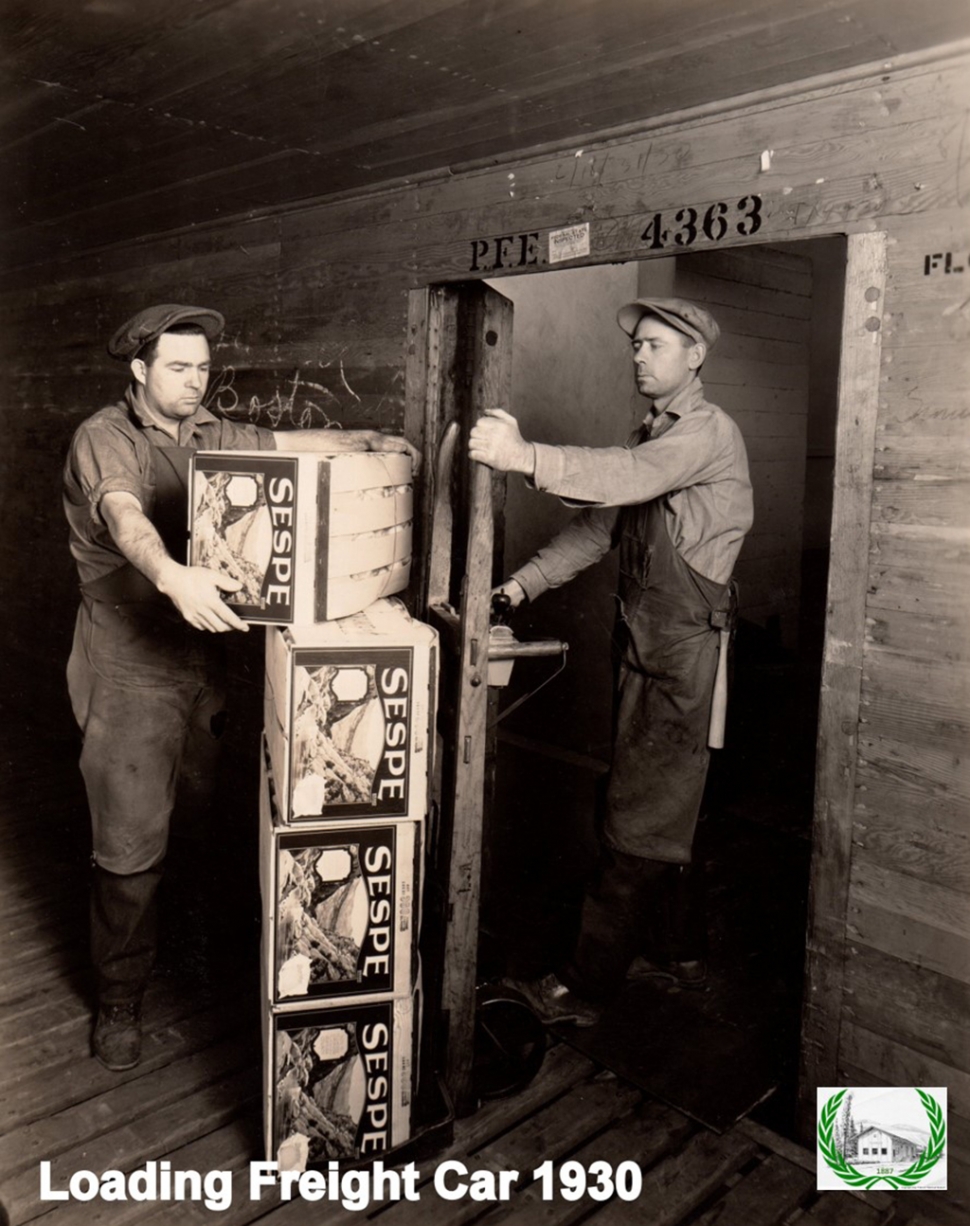 Loading freight car, 1930.