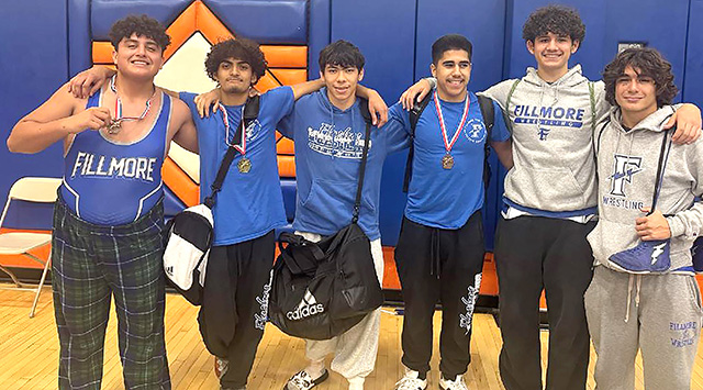 On Saturday, November 15, Flashes Boys Wrestling competed at the Heart of the Warriors Tournament at Westlake High School, placing 6th as a team. Pictured are those who competed: Valentin Garcia, Tony Lemus, Chris Cardenas, Gonzalo Landeros, Brendan Morales, and James Alcantar. Photo credit Boys Wrestling Head Coach Manuel Ponce. 