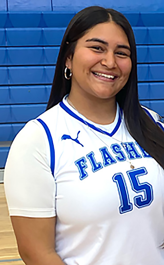 Pictured is Flashes #15 Myah Virto was chosen for Honorable Mention All Citrus Coast league.