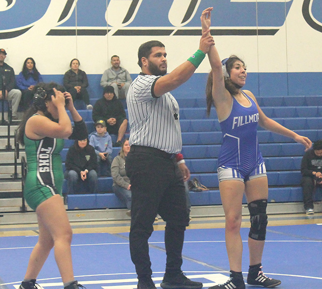 Pictured is Skyla Sandoval during her match against Thousand Oaks High School. Photo credit Jaysa Martinez.