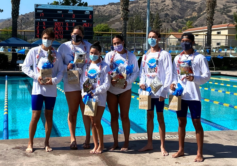Pictured are the Fillmore High School Swim Team seniors (l-r); George Mooradian, Olivia Palazuelos, Mayra Caldera, Zoe Avila, Ethan Gray, and Eduardo Rodriguez who will be graduating FHS this year. Photo courtesy Kelly Myers. Fillmore’s Yazmeen Gonzalez has qualified for CIF DIV 4 Swim Championship and will compete Saturday, May 29th, in Rancho Santa Margarita. Photo Courtesy Kelly Myers.