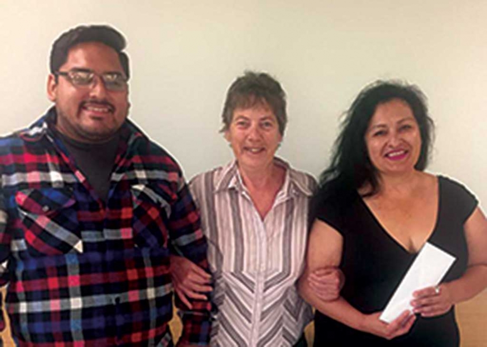 The members of the Fillmore Women’s Service Club present Ramona Tovar their Adult Woman’s Scholarship at their meeting in June. Attending with her was her son Jamie Delgado who we helped get his GED and is now attending Adult Job training. We are very proud of both of them.