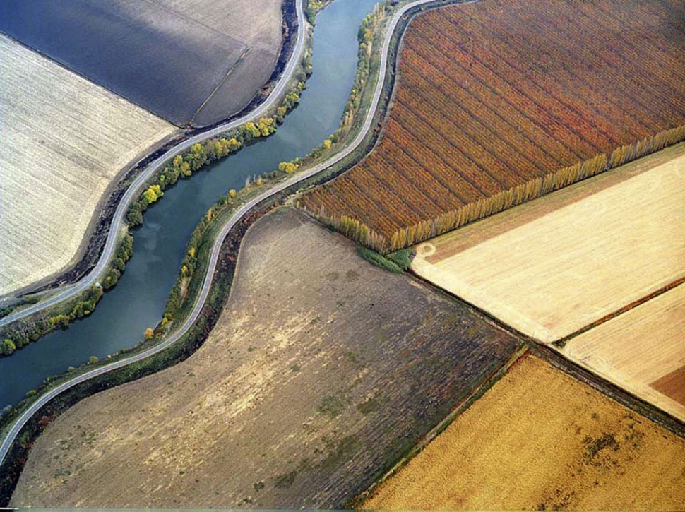 “Sacramento Delta Patterns” by William Dewey, photograph, 24” x 26”, Collection of the artist.