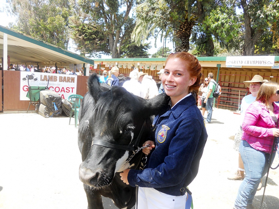 Brittany Gurrola with her steer Oreo.