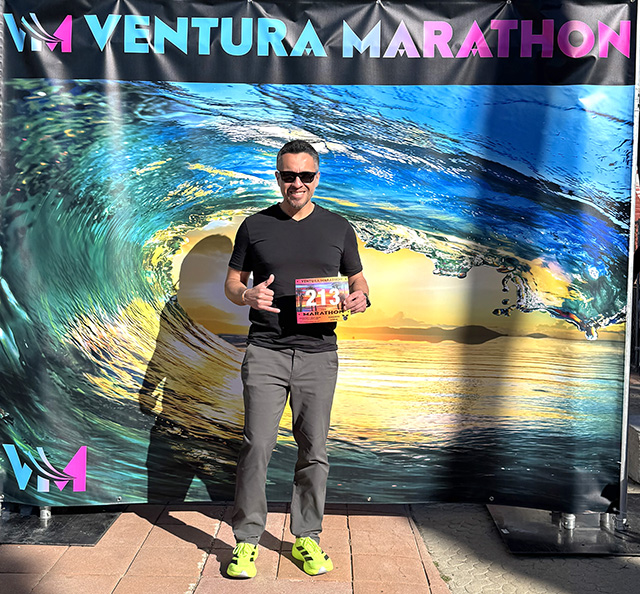 Pictured is FHS Alumni Eddie Farfan, class of 94 who posted a personal best time in the Marathon of 2:58.07.