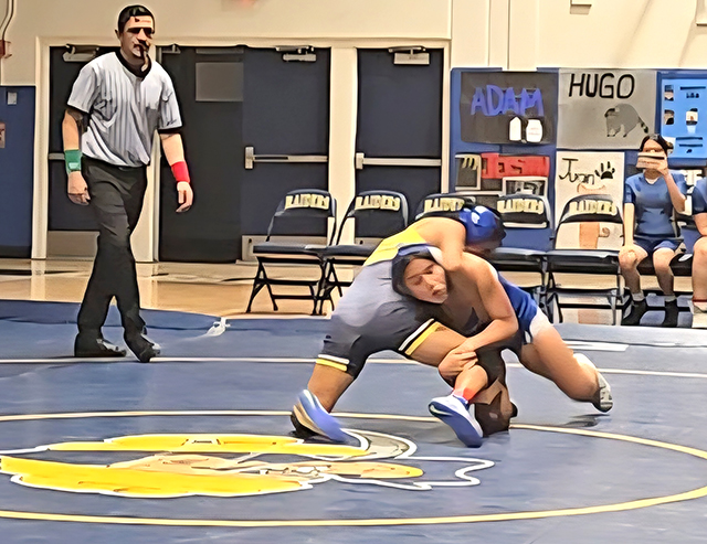 Above is Naomi Bonilla during her match against Channel Islands High School. Photo credit FHS Head Girls Coach Michael Torres.