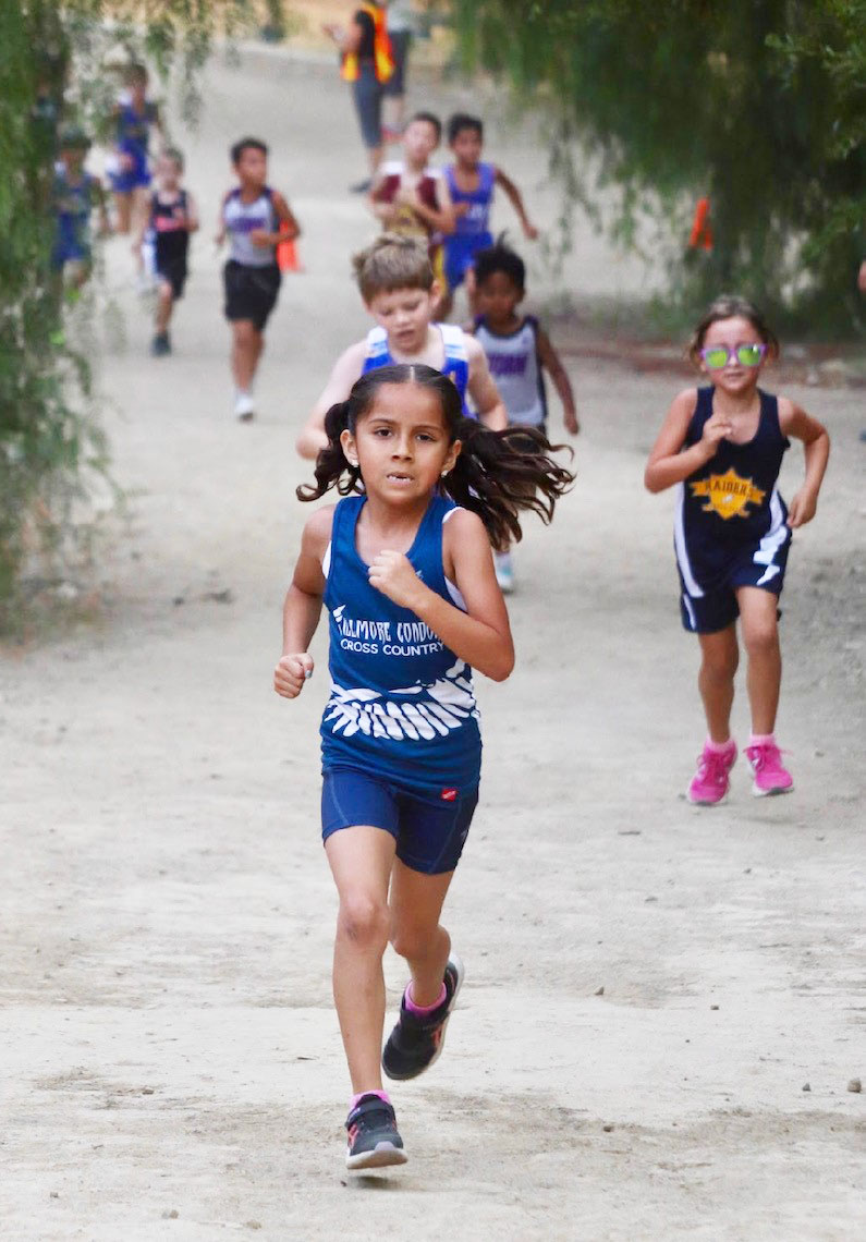 On September 14, 2024, Fillmore Condors Cross County Teams competed at the USAFT Invitational in Santa Clarita. Pictured above is Fillmore Condor McKayla Magana who took 2nd place in the 2K course. Photo credit Fillmore Condors Organization. 