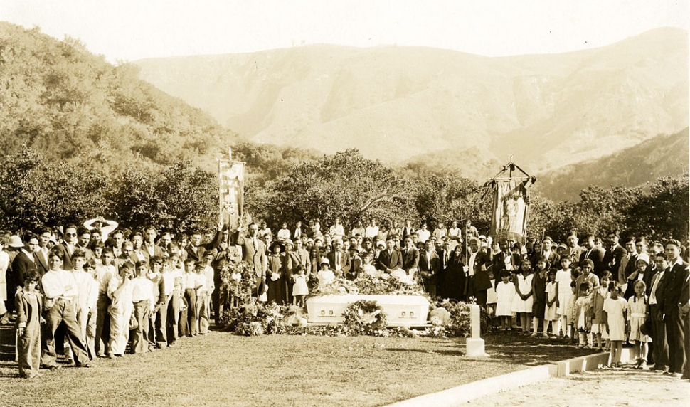Funeral of Ventura Rivas Sanchez, Bardsdale Cemetery, 1931