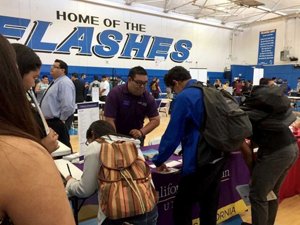 Last week was Higher Education Week (HEW) at Fillmore High School, and on Friday March 17th, the school had colleges available in the gym where students were able to move about freely and check out the college of their choice. HEW sponsored by EAOP UC Santa Barbara.
