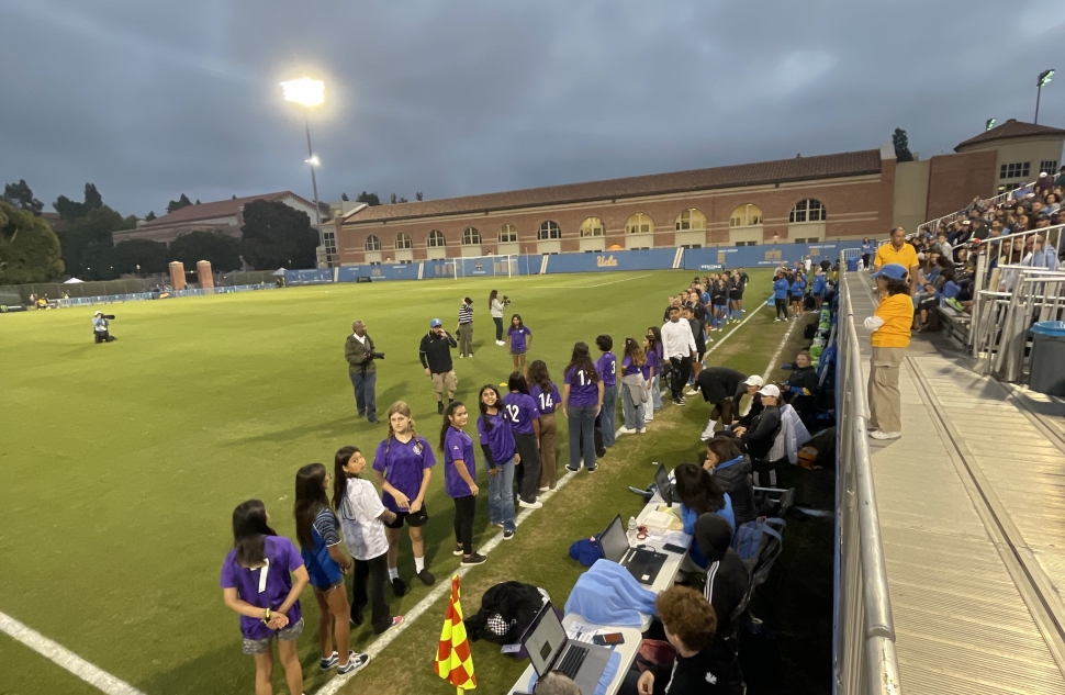 2023 was the year Fillmore AYSO Girls 14U team had the opportunity to watch the September 15, 2023, UCLA vs. Pepperdine girls’ soccer match and join the team on the field. This was a special opportunity to meet the players and to start forming their soccer dreams into reality. AYSO is a leaping board onto greatness. UCLA was very accommodating and gave the girls a good show! All pointers are already being implemented by the players themselves. Looking forward to all the new opportunities that are presenting themselves for AYSO 242. The largest youth organization in the city and growing! Everyone Plays! Photo credit Chris Hammond.