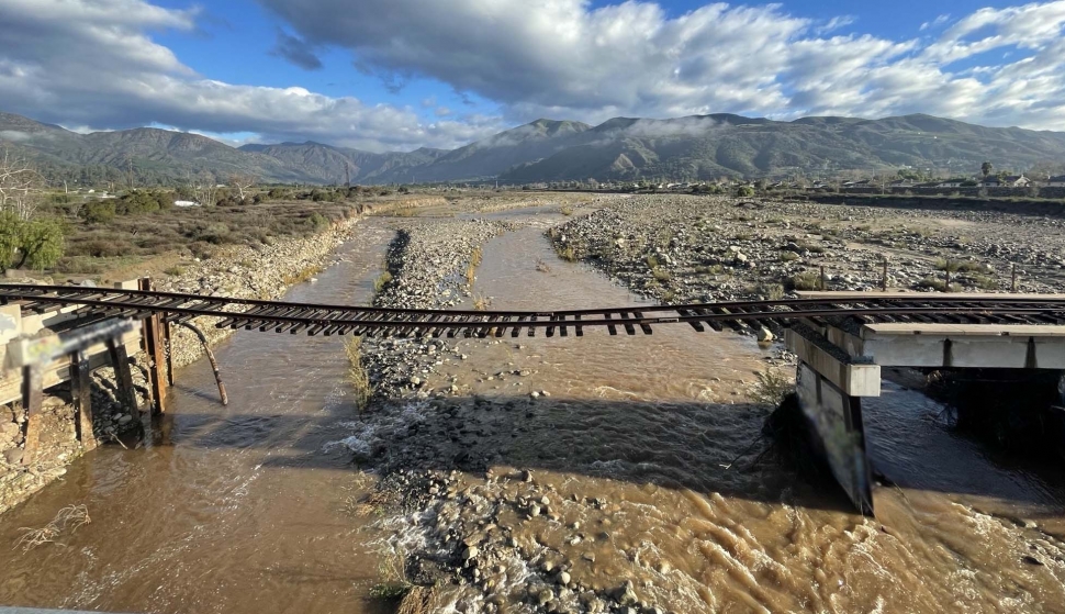 The weekend rain brought much needed water to Sespe Creek. Herons, Egrets and Ducks all appreciate the natural flow into the Santa Clara River. Photo credit Angel Esquivel-AE News.