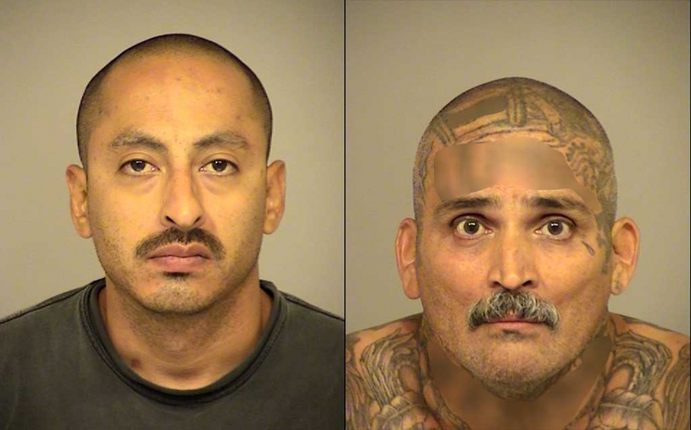 (l-r) Jose Castillo, 34, of Oxnard and Gabriel Pavich, 52, of Fillmore.