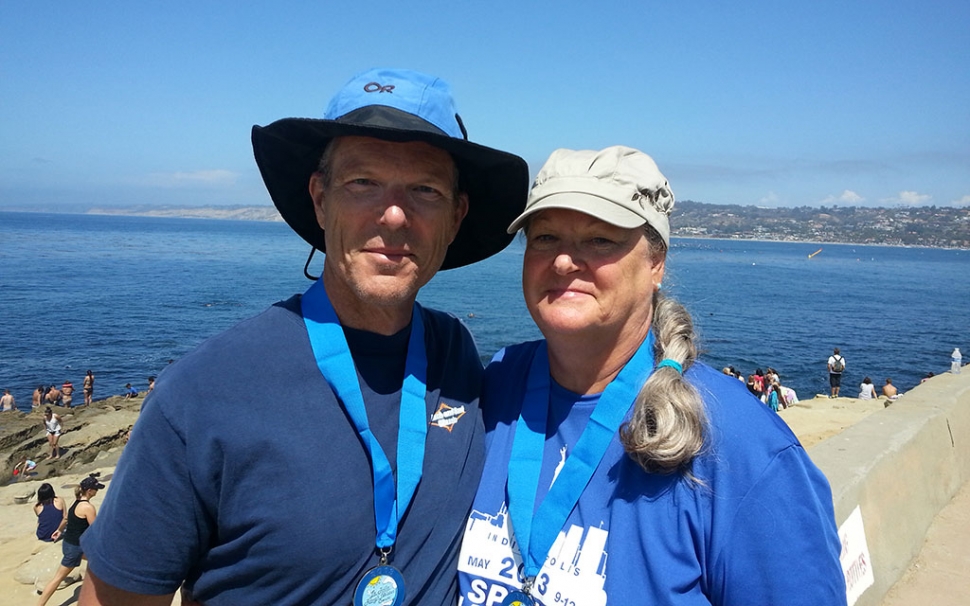 Michael & Cindy Blatt participated in the 83rd Annual La Jolla Rough Water Swim on Sunday, September 8th.  Over 2000 swimmers swam in what is called “America’s Premier Rough Water Swim” which features a 250 yd. swim for 5-12 year olds; one mile swim for 12-18 year olds, one male for Men & Women Masters and the famed 3-mile Gatorman Race. Michael swam in the Men’s Masters 1-mile, placing 3rd in the 55-59 age group and was 29th out of 389 men. Cindy swam in the Women’s Masters 1-mile, placing 2nd in the 60-64 age group and was 112th out of 270 women. 