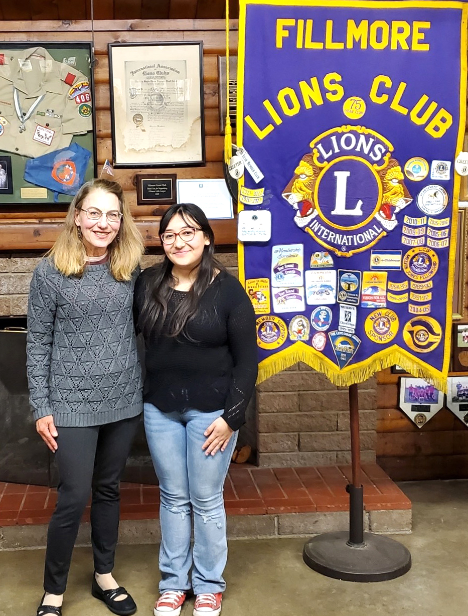 Lions Club Student Speaker Winner, Diana Martinez The Fillmore Gazette