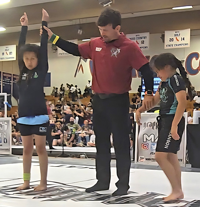 Pictured is Amelia Andrade vs. Chatsworth Academy of BJJ. Photo credit Michael Torres. 