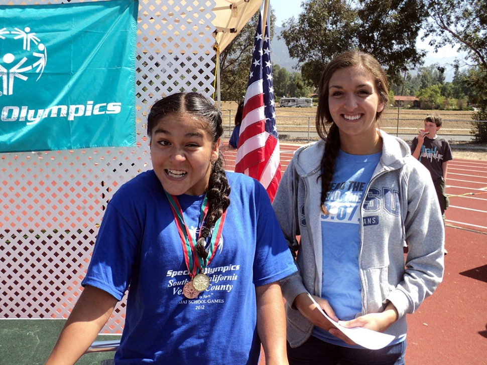 Lorena Perez and her peer buddy Ashley Moreno