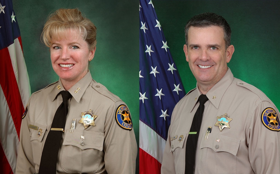 (l-r) Monica McGrath, Undersheriff and Chris Dunn, Assistant Sheriff. 
