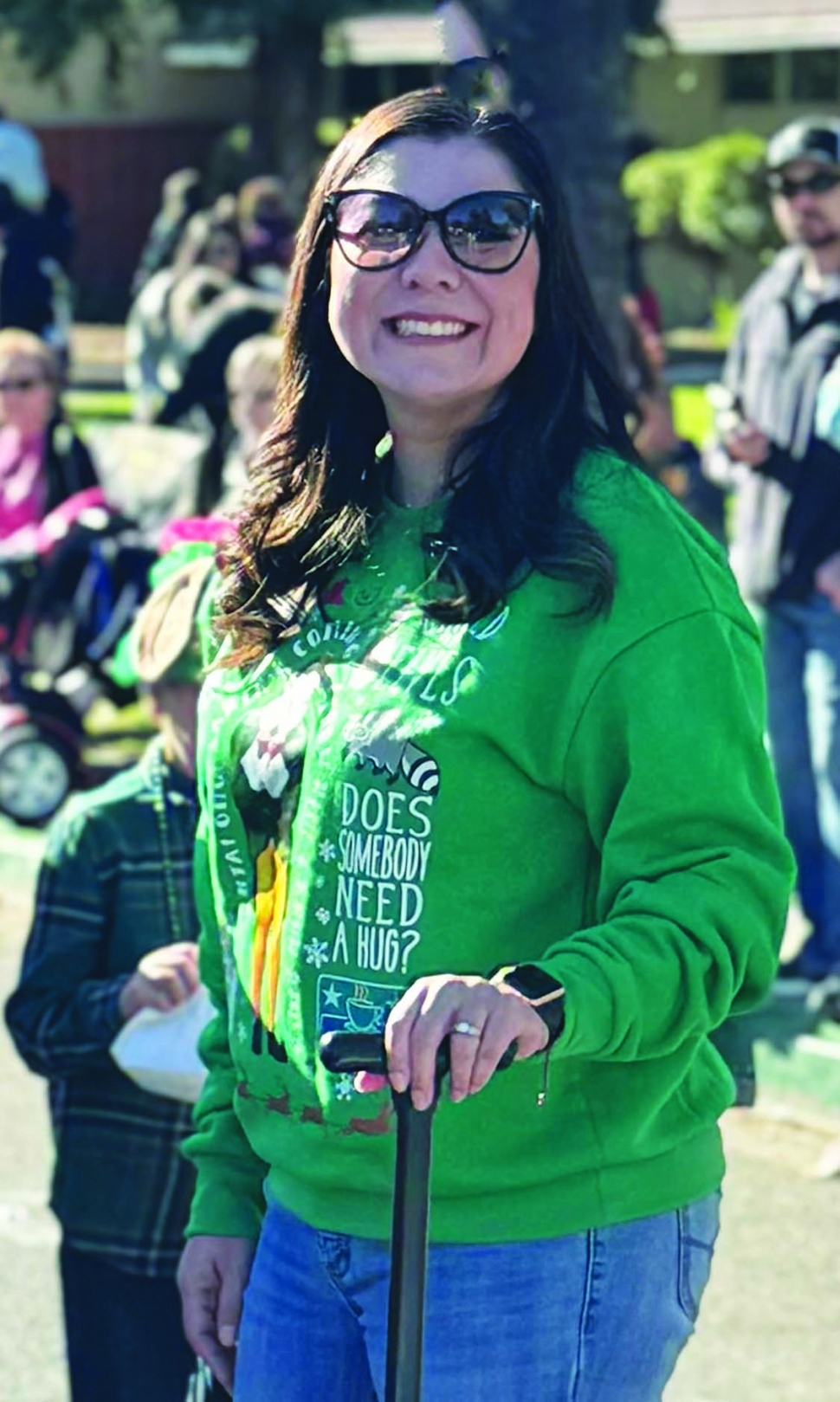 Pictured above is Principal Krystal Sarabia-Rocha with San Cayetano Elementary students marching in the 2023 Lions Club Christmas Parade. Photo credit Brandy Hollis.