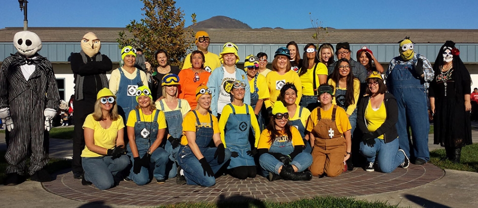 Annual Halloween Costume walk at Mountain Vista Elementary School. This year the staff dressed up like the movie 