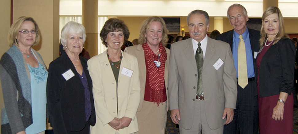 (l-r) Chris Rock, Barbara Pops, Peggy Russell, Erin Quinn, Ric Ruffinelli, Bill Kearney, Elaine Forest.