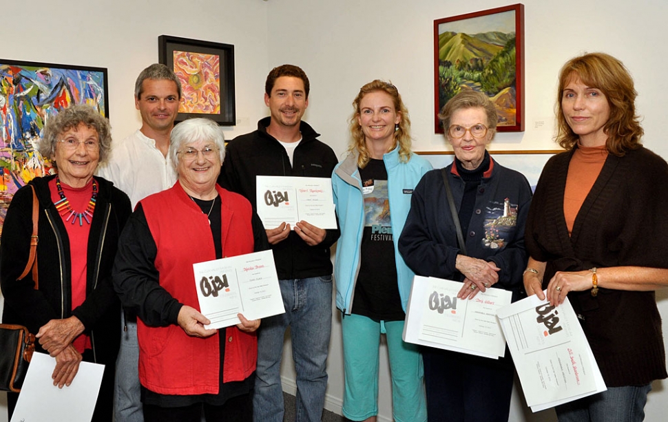 l-r: Hannah Lore Hombordy, Dávid Sipos, Marsha Braun, Joshua Rosenkrantz, Susan Guy, Doris Gilbert, Jill Shanbron, Richard Flores in absentia.