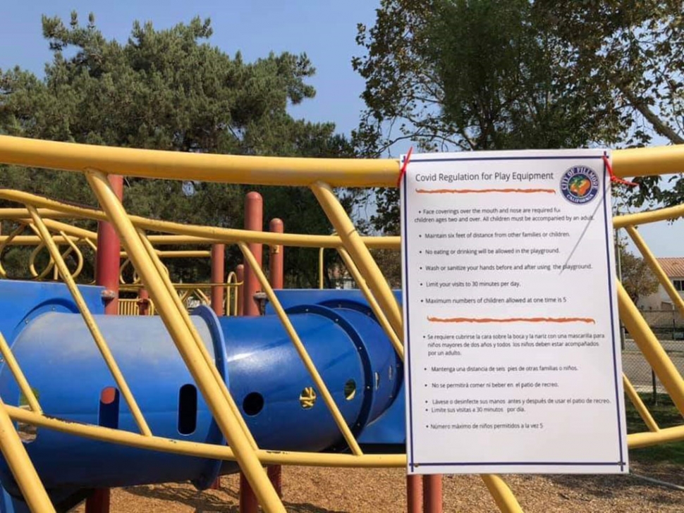 Outdoor playgrounds in California have been given the green light for reopening. Ventura County recommends the following attached in pictures of signage at all playground equipment locations in Fillmore (public parks). Do recognize the following as well; all playground equipment & all other surfaces at Fillmore public parks are not being sanitized by City Staff; by using the equipment you are doing so at your own risk. Stay safe everyone. Courtesy City of Fillmore Facebook Page.