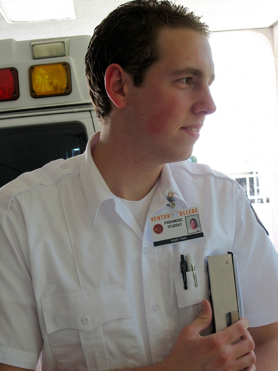 Valedictorian Austin Toole (Tujunga) at work.