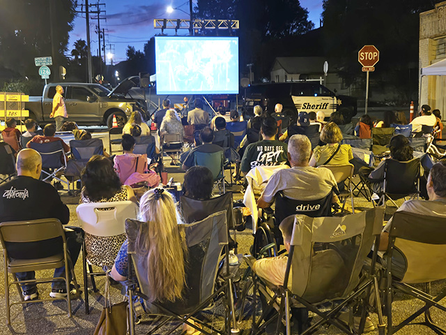 Above, Piru residents enjoy a special viewing of episodes 1 and 2 of the new series “Lanterns,” produced by Warner Bros. The series was filmed in Piru for four months in 2025. Photo courtesy of the Piru Neighborhood Council.