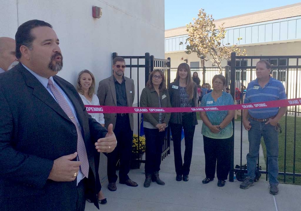 Pictured: Dr. Adrian Palazuelos, Holly Harvan, Program Director – Child Development, FUSD Board Clerk Sean Morris, FUSD Board President Virginia de la Piedra, FUSD Board Member Kelli Couse, FUSD Board Member Lucy Rangel, and FUSD Board Vice President Scott Beylik.