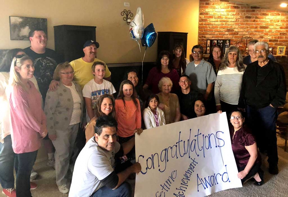 Congratulations to Raelene Chaney who was named 2017 Lifetime Achievement Citizen of the Year. Raelene Chaney (seated in the middle) is surrounded by her family and friends. Representing the Fillmore Chamber of Commerce is Ralph Jimenez and Irma Magana. Chaney will be honored at the Fillmore Chamber of Commerce Community Awards Dinner on Friday, March 30, 2018, starting at 5:30pm. Tickets are $30. Ernie Villegas will be returning as the master of ceremonies. Questions call 805.524.0351 This year’s theme is 1980s!